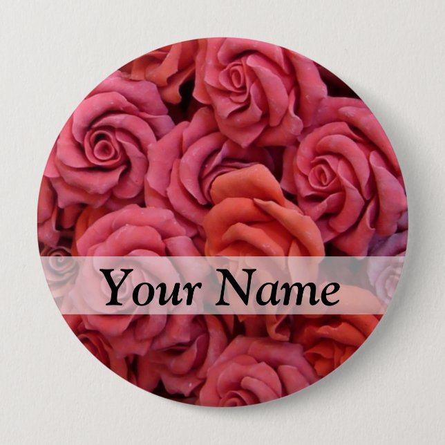 Rosa Rose Button (Vorderseite)