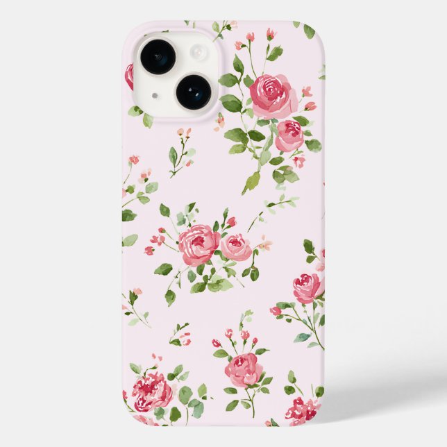 Rosa Rose Case-Mate iPhone 14 Hülle (Rückseite)