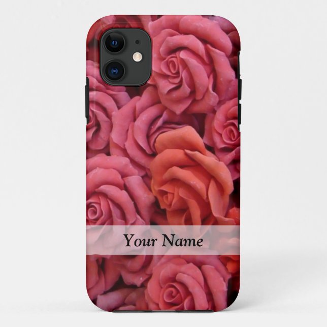 Rosa Rose Case-Mate iPhone Hülle (Rückseite)