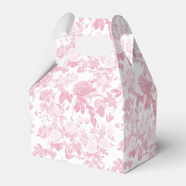 Rosa Rose Chinoiserie Muster Geschenkschachtel (Vorderseite)