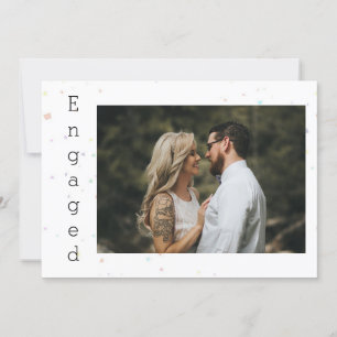 Rosa Rose Confetti Verlobung Ankündigung