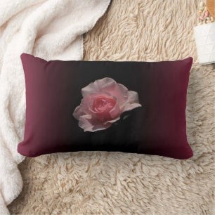 Rosa Rose Dark Cherry Red Ombre Hintergrund Lendenkissen