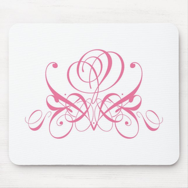 Rosa Rose Designer Mousepad (Vorne)