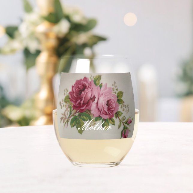 Rosa Rose Elegance Trinkbehälter Set Weinglas Ohne Stiel (Insitu (Hochzeit))