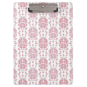 Rosa Rose Floral Damask Stilmuster Klemmbrett