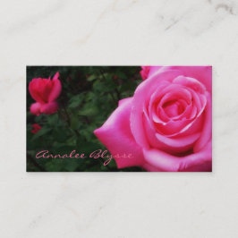 Rosa Rose Foto Business Card Visitenkarte
