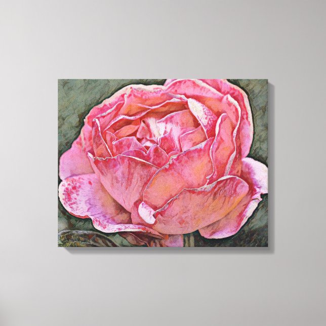 Rosa-Rose-Fotografien drucken Leinwanddruck (Vorderseite)