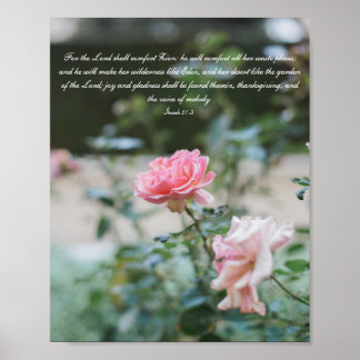 Rosa Rose Garden Bibel Verse Poster