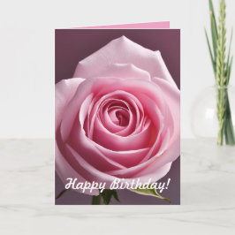 Rosa Rose Geburtstagskarte Karte