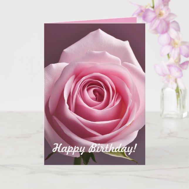 Rosa Rose Geburtstagskarte Karte (Orchidee)