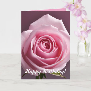 Rosa Rose Geburtstagskarte Karte