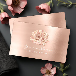 Rosa Rose Gold Blume Blogger Stylist Beauty Visitenkarte