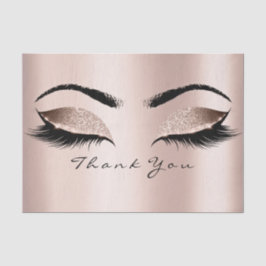 Rosa Rose Gold Blush Glitzer Danke, dass ihr Augen Seidenpapier