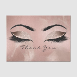 Rosa Rose Gold Blush Glitzer Danke für die Eye Ski Seidenpapier