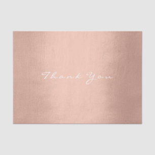 Rosa Rose Gold Blush Metal Seide Vielen Dank Seidenpapier