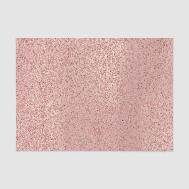 Rosa Rose Gold Blush Metallic Glam Glitzer Lux Seidenpapier (Vorderseite)