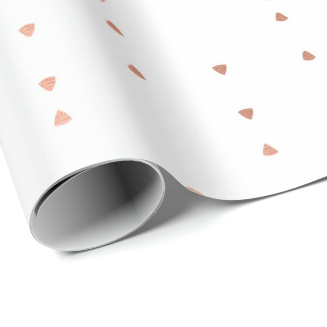 Rosa Rose Gold Blush White Tribal Delikate Tropfen Geschenkpapier (Rolleneckpunkt)