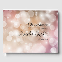 Rosa Rose Gold Bokeh Quinceanera Party