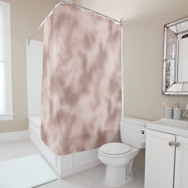 Rosa Rose Gold Brautparty Duschvorhang (Beispiel)
