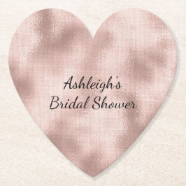 Rosa Rose Gold Brautparty Untersetzer