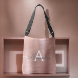 Rosa Rose Gold Edelstahl Monogramm Tragetaschen Mit Langen Trägern<br><div class="desc">Rosa Rose Gold Imitate Edelstahl Edelstahl Edelstahl Monogram Beutel. Diese Tasche kann auf Ihren Vor- und Erstnamen angepasst werden.</div>