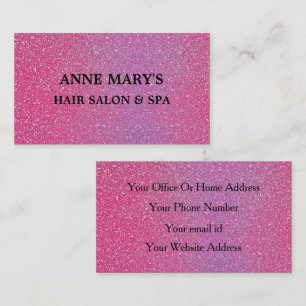 Rosa Rose Gold Glitzer Friseur Salon Wellness-Cent Visitenkarte