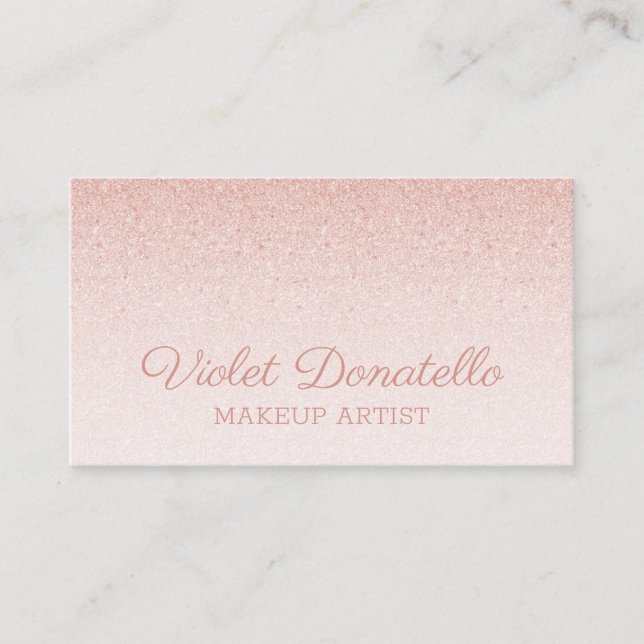 Rosa Rose Gold Glitzer für jeden Job anpassbar Visitenkarte (Vorderseite)