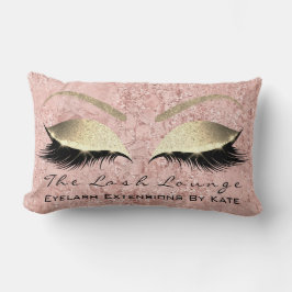 Rosa Rose Gold Glitzer Glam Makeup Lashes Schönhei Lendenkissen