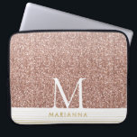 Rosa Rose Gold Glitzer Modernes Monogram Notebook Laptopschutzhülle<br><div class="desc">Rose Gold Imitate Glitzer rosa funkelnde moderne monogramm Laptop Gehäuse kann mit Ihrem Anfangs-und Name oder jeden Text angepasst werden. Ein neues minimales Design,  das elegant genug für einen Arbeitscomputer ist,  auch für Ihr kleines Unternehmen!</div>