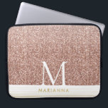 Rosa Rose Gold Glitzer Modernes Monogram Notebook Laptopschutzhülle<br><div class="desc">Rose Gold Imitate Glitzer rosa funkelnde moderne monogramm Laptop Gehäuse kann mit Ihrem Anfangs-und Name oder jeden Text angepasst werden. Ein neues minimales Design,  das elegant genug für einen Arbeitscomputer ist,  auch für Ihr kleines Unternehmen!</div>