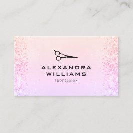 Rosa Rose Gold Glitzer QR Code Scissance Modern Visitenkarte