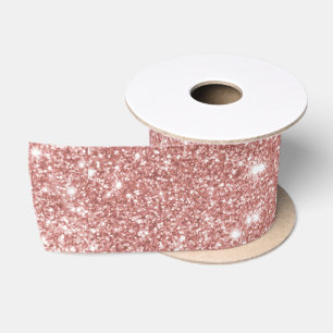 Rosa Rose Gold Glitzer Weihnachten Satinband