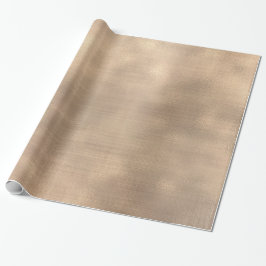 Rosa Rose Gold Imitate Sepia Linen Mesh Metallic Geschenkpapier