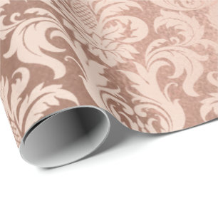 Rosa Rose Gold Kupfer Metallic Royal Antoniette Geschenkpapier
