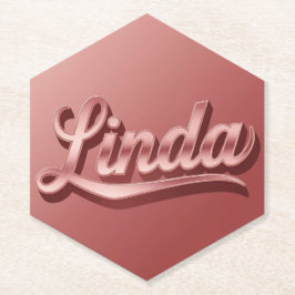 Rosa Rose Gold Linda Untersetzer