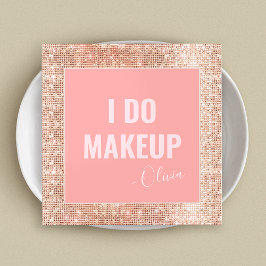 Rosa Rose Gold Makeup Artist Square Business Card Quadratische Visitenkarte