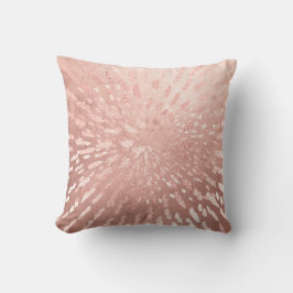 Rosa Rose Gold Metal Blush Gold Grau Streifen Shin Kissen