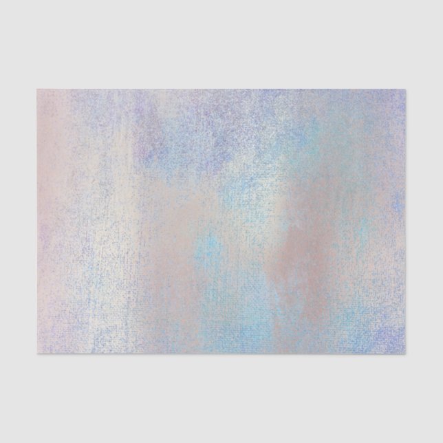 Rosa Rose Gold Metallic Blush Blauer Ozean Seidenpapier (Vorderseite)
