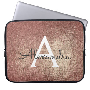 Rosa Rose Gold Metallic Foil Laptopschutzhülle