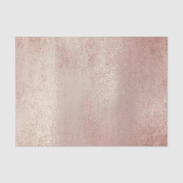 Rosa Rose Gold Metallisches Blush Pulver Seidenpapier (Vorderseite)