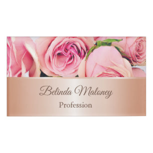 Rosa Rose Gold Namenschild