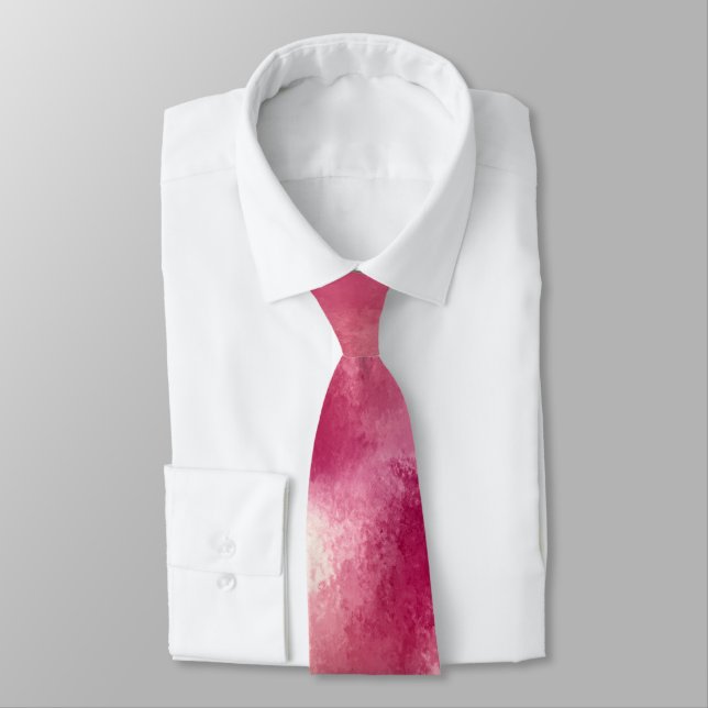 Rosa Rose Gold Ombre Wasserfarbe Krawatte (Gebunden)