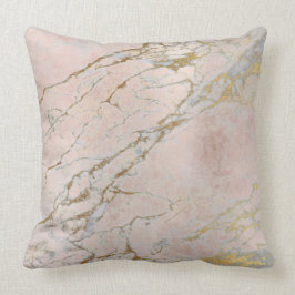 Rosa Rose Gold Powder Marmor Kissen
