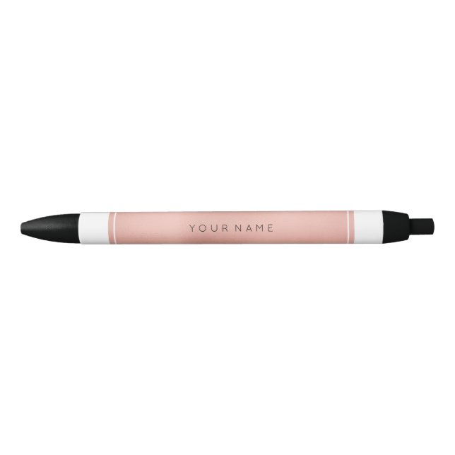 Rosa Rose Gold Powder Metallic Kugelschreiber (Vorderseite)