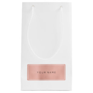 Rosa Rose Gold Powder Metallic Minimal Geschenktas Kleine Geschenktüte