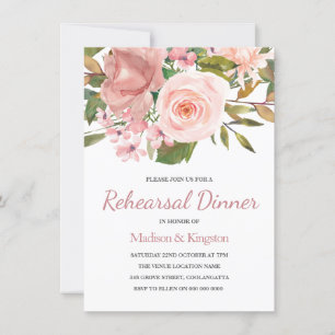 Rosa Rose Gold Probe Abendessen Einladung