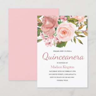 Rosa Rose Gold Quinceanera Party laden Einladung