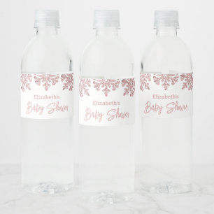 Rosa Rose Gold Snowflake Winter Baby Dusche