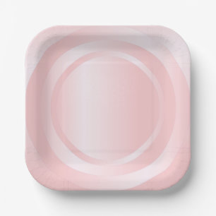 Rosa Rose Gold Trendy Moderne Elegante Vorlage Pappteller