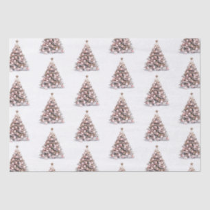 Rosa Rose Gold Weiße Weihnachtsbäume Seidenpapier